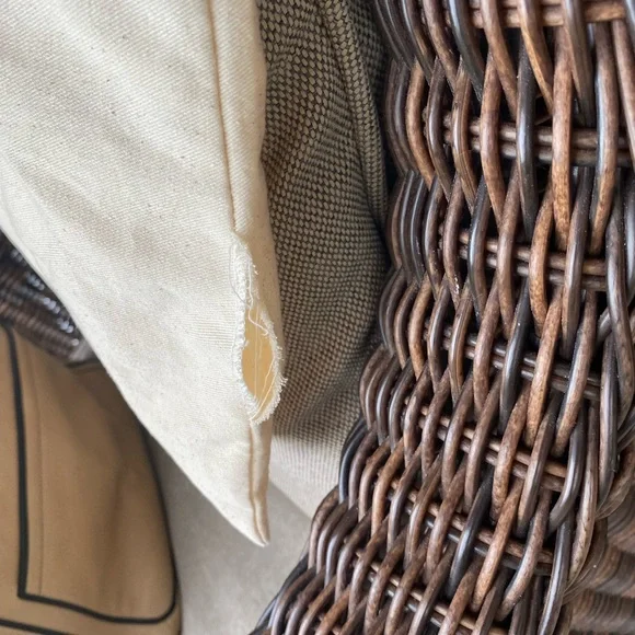 REED KRAKOFF Beige with Black Trimmed Leather "Boxer" Tote Bag. - Picture 13 of 16